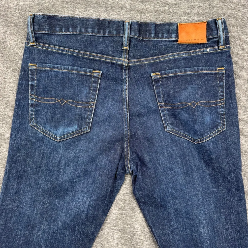 Lucky‎ Brand 1 Authentic Skinny Jeans Mens 34x32 Dark Wash Indigo Button Fly